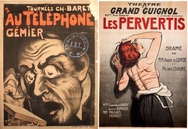 Au téléphone and Grand Guignol posters