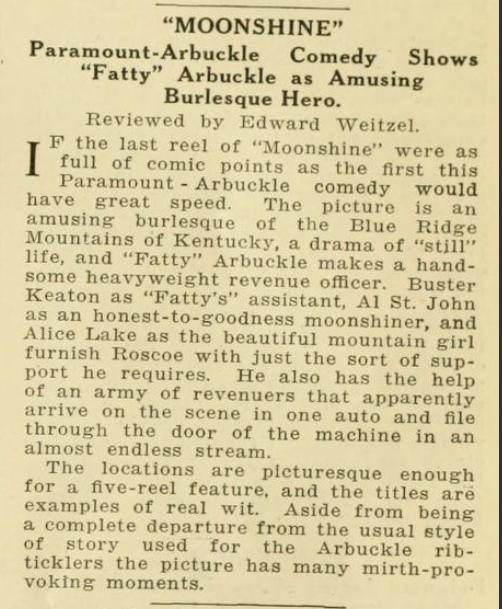 Moving Picture World review of <em>Moonshine</em> (1918-05-25)