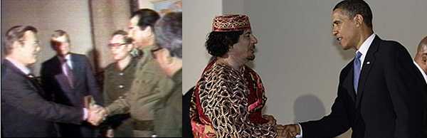 Saddam and Gaddafi: Deadly embrace
